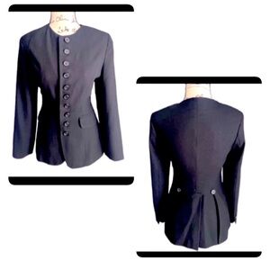 SARAH CHAPMEN  VINTAGE  BLACK BLAZER PREPPY STYLE